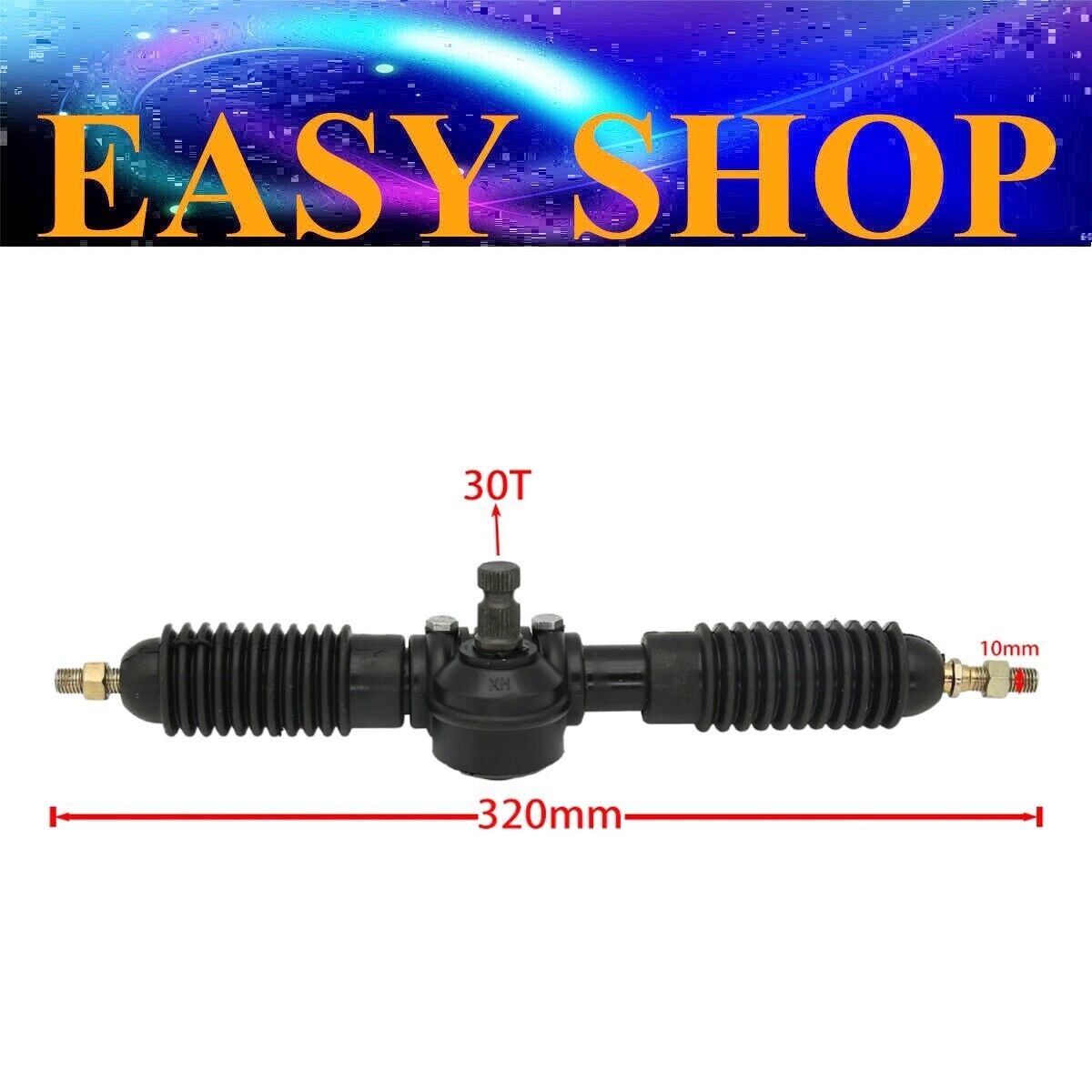 320mm Power Steering Gear Shaft Rack Pinion Electric Wheel Go Kart Buggy ATV UTV