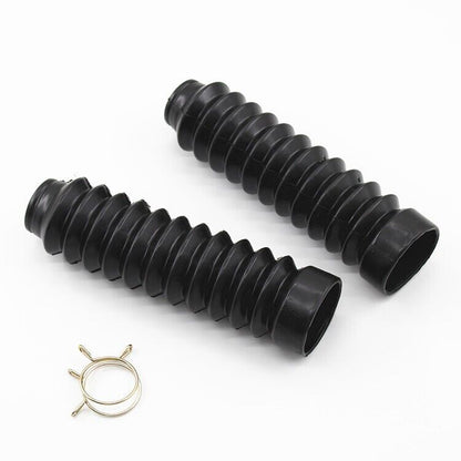 Pair Motorcycle Rubber Front Fork Gaiters Dust Cover Gators Boots Dirt PIT Bike