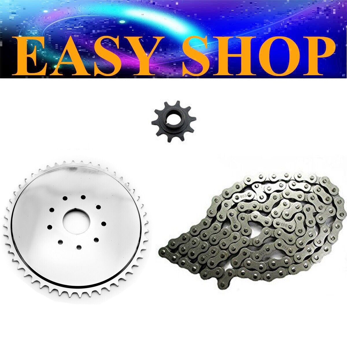 10T 48T Tooth Front Rear Sprocket 415 Chain 66/80cc Bicycle Motorised Push Bike