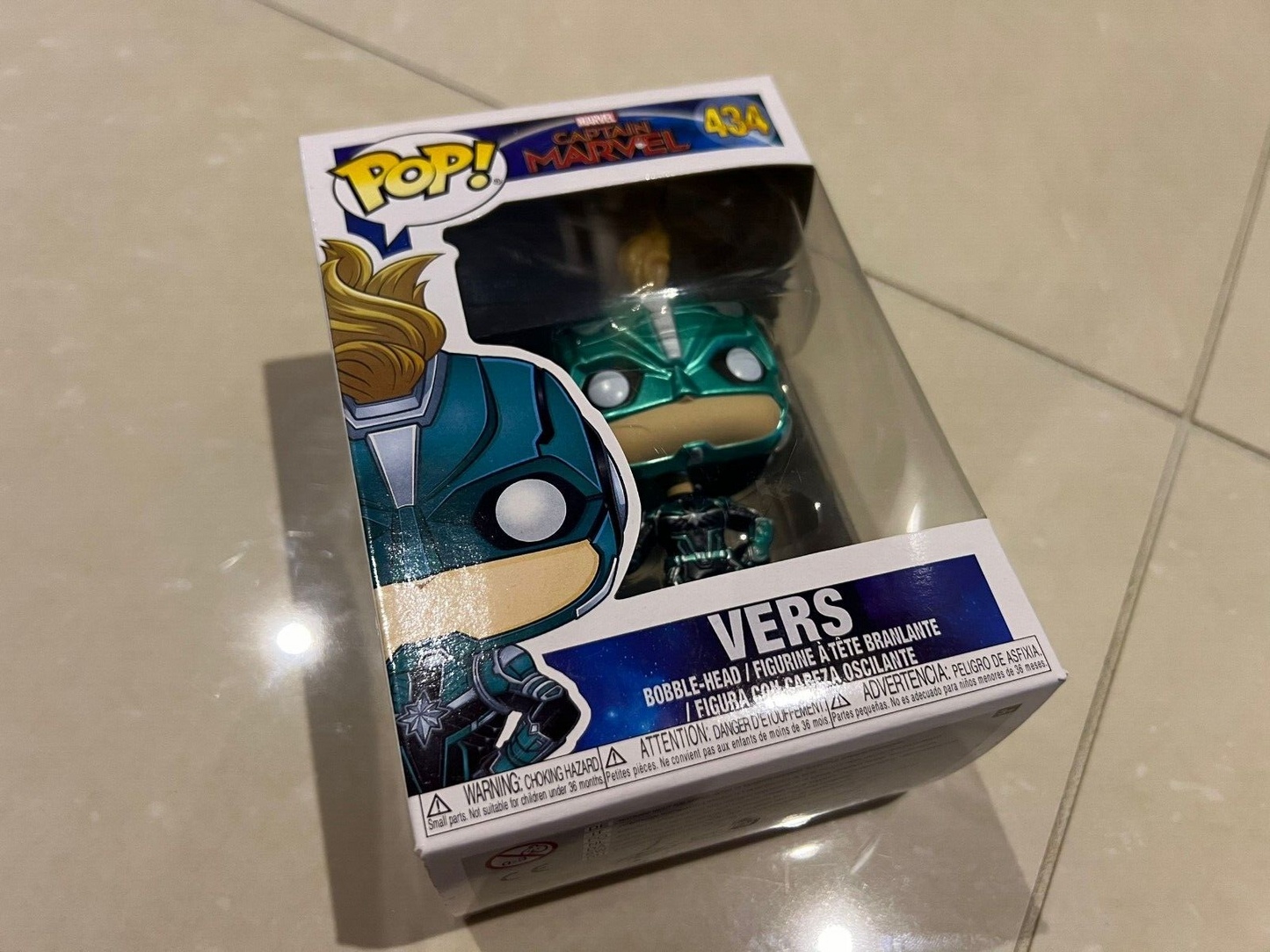 Pop! Funko 10cm Captain Marvel Vers Masked #434 Vinyl Figurine/Collectables Toy