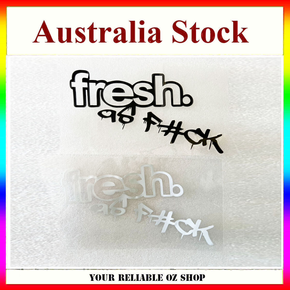 FUNNY JDM FRESH AS F#CK STICKER DECAL ILLEST HELLAFLUSH CAR WINDOW WINDSCREEN