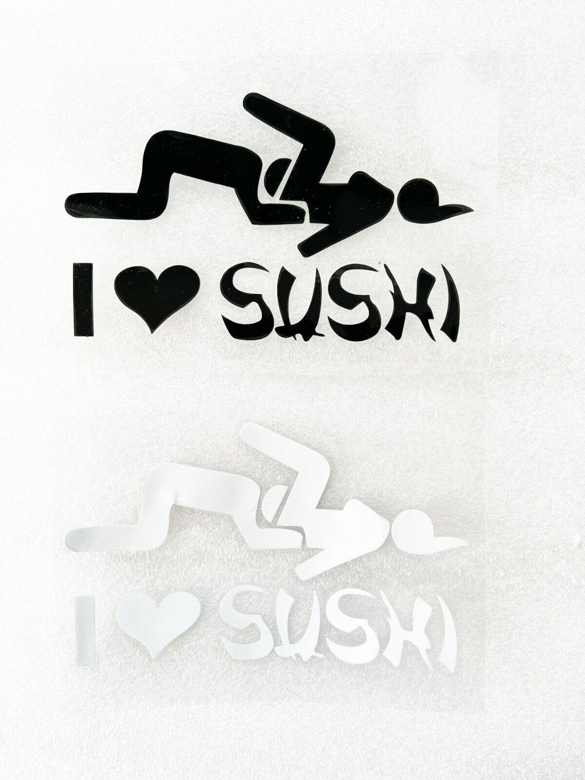 JDM FUNNY STICKER DECAL I LOVE SUSHI CAR BUMPER BIKE WALL WINDOW TRUCK TRAILER