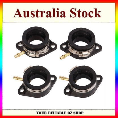 4Pcs Carby Intake Manifold Boots For Kawasaki KZ1000 KZ900 16065-028 16065-029