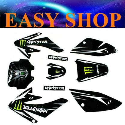 MONSTER Decals Graphics Sticker For Honda CRF70 70cc 90cc 125cc Dirt PITPRO BIKE