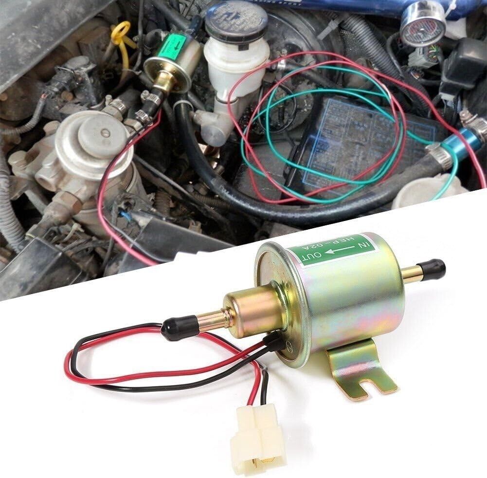 2.5-4 PSI 12V Electronic Diesel Fuel Pump HEP-02A + Petrol Hose Clamp Universal