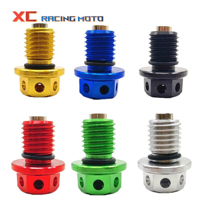 M12 Magnetic Oil Sump Nut Drain Drainage Oil Plug Screw Motorcycle ATV Quad Bike