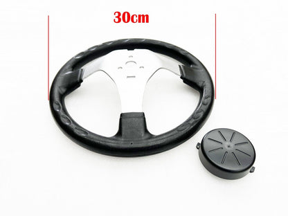 30cm steering wheel 3 stud traditional Circle with cover buggy Racing Go kart