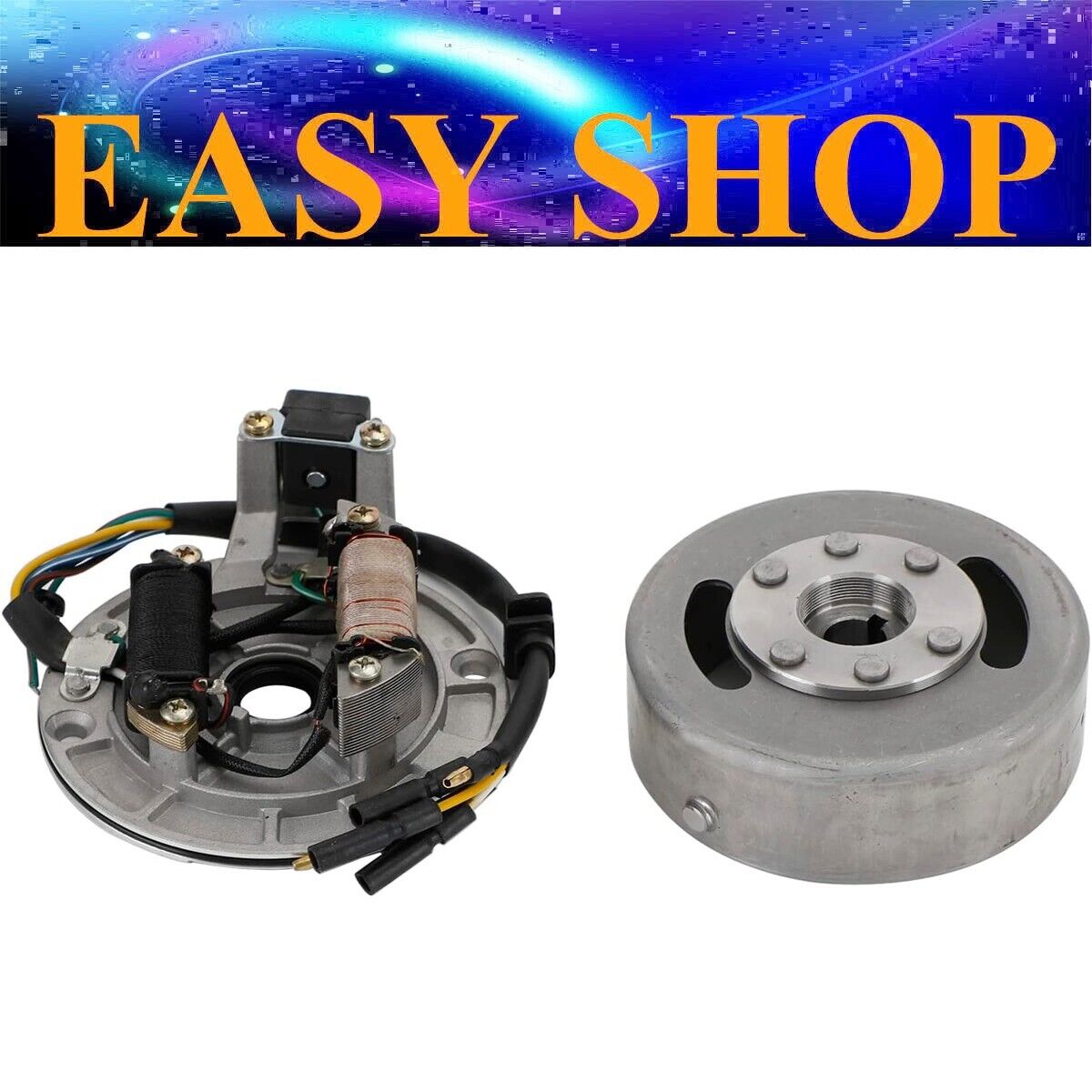 Magneto Stator Plate + Flywheel Set 110cc 125cc Kick Start PIT PRO Dirt Bike