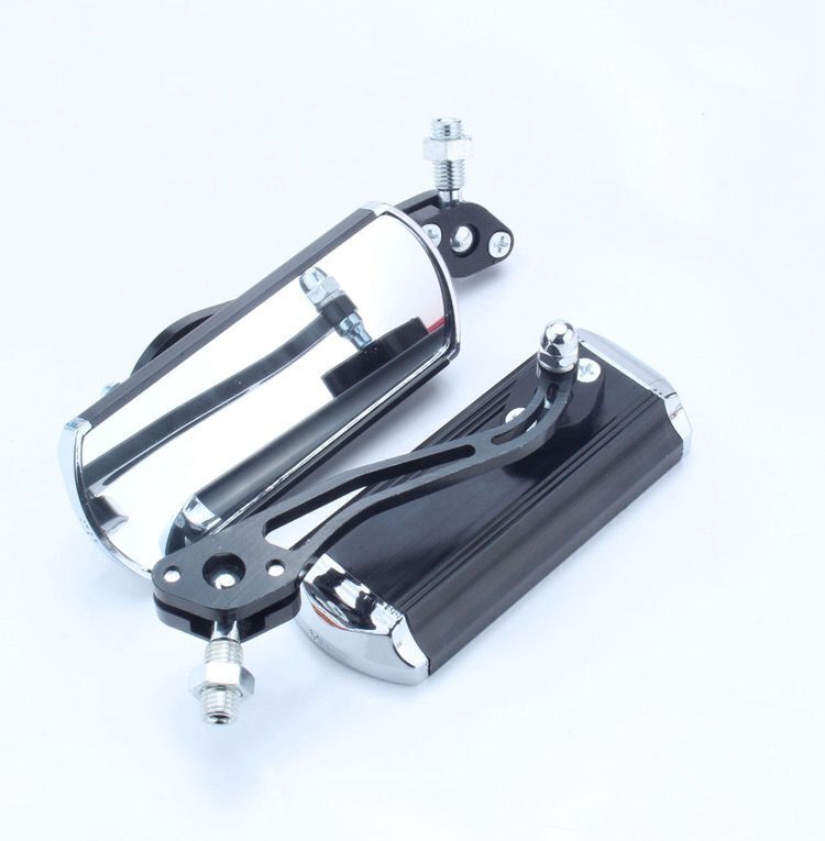 Chrome Silver Rear View Side Mirror Honda Yamaha Suzuki Kawasaki Motorcycle Bike