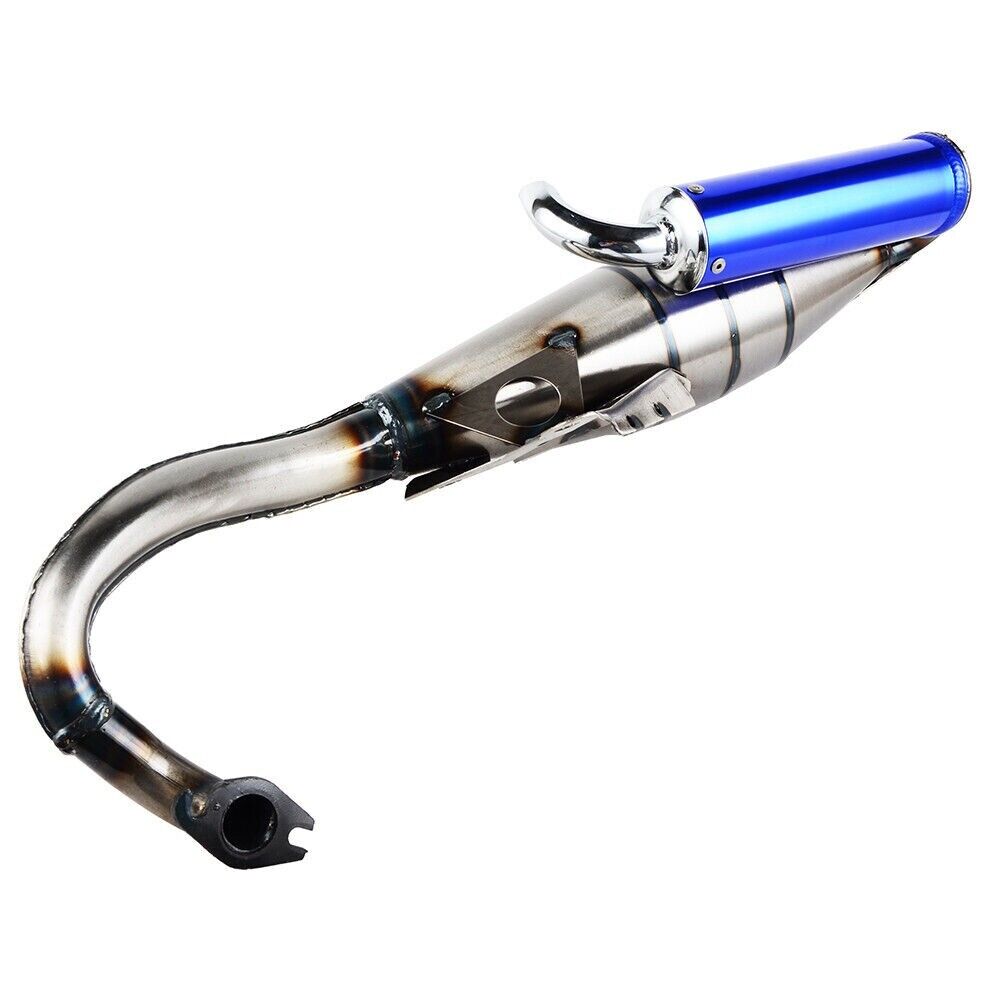Blue Exhaust System Muffler Pipe For Yamaha Zuma Minarelli 50cc Scooter 1E40QMB