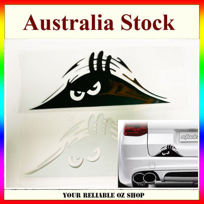 Funny Peeking Monster Scary Eyes JDM Car Bumper Window Vinyl Decal Sticker