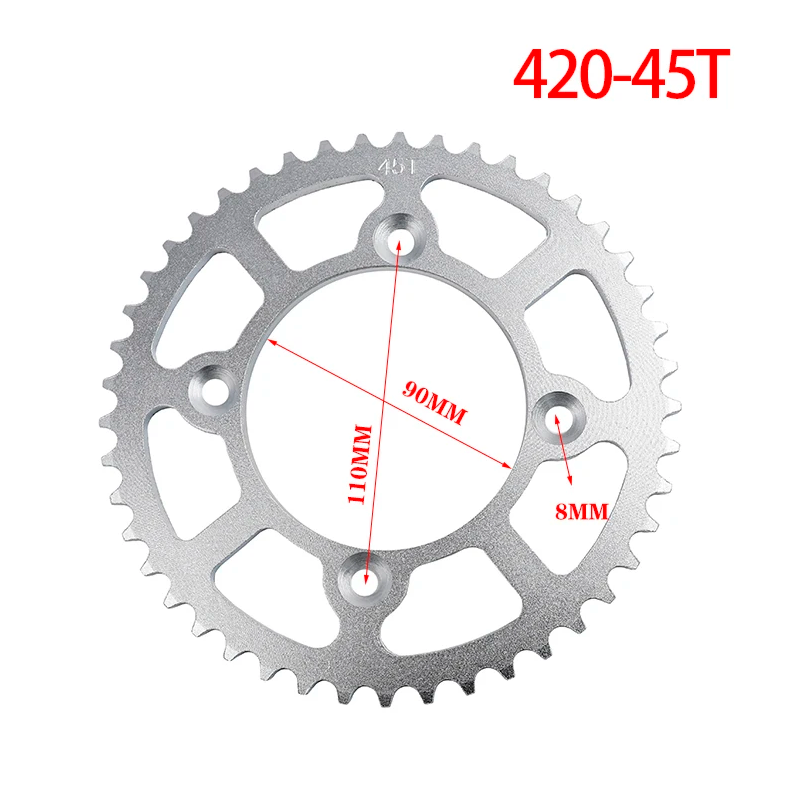 188mm 420 45T TOOTH REAR SPROCKET For Quad ATV Dirt Go Kart Buggy Bike