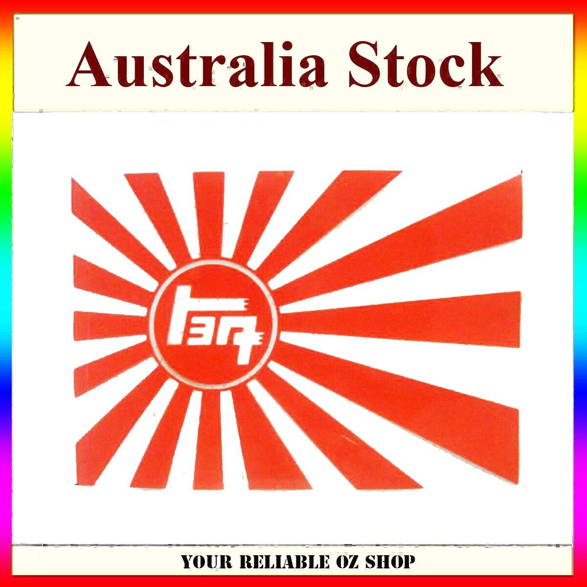 RED Toyota TEQ Vintage RISING SUN Sticker Decal Car Drift Racing Funny