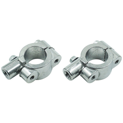 Pair 10mm UNIVERSAL Alloy Handle Bar Mirror Mount Clamp DIRT PIT PRO ATV Bike