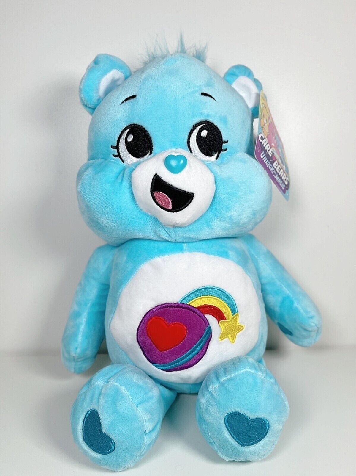 Licensed Care Bears Unlock The Magic Play-a-lot Bear Plush Soft Toy 35CM BNWT