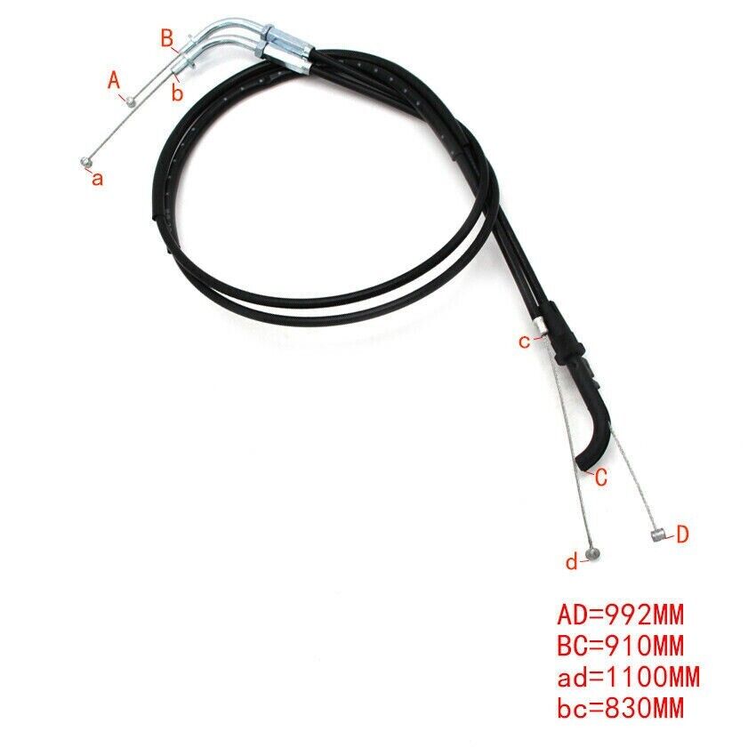 Throttle Cables for Kawasaki ZZR400 ZX400 ZZR600 ZX600 ZX500 ZZR500 54012-1395