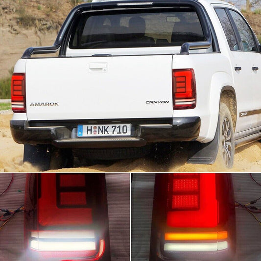 Red LED Tail Lights With Sequential Indicator For Volkswagen Amarok 08-20