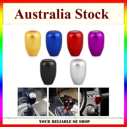 6 Speed Car Manual Gear Knob Stick Shift Shifter Lever Aluminum Gold Red Black