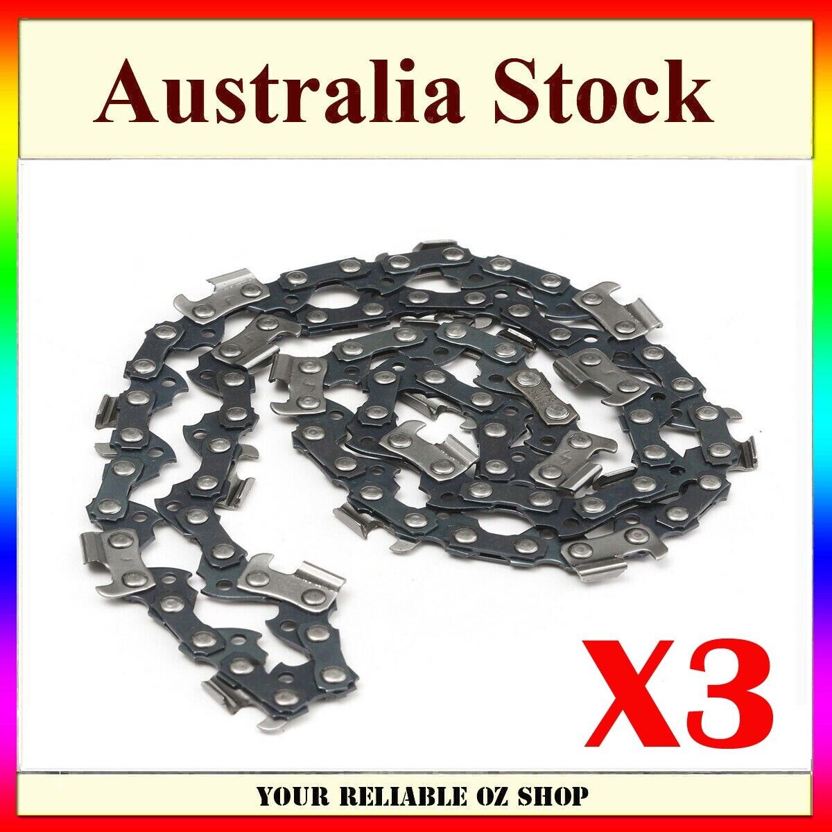 3Pcs Chainsaw Chain for 14'' Inch Bar .050 3/8 52 DL Links Echo Husqvarna