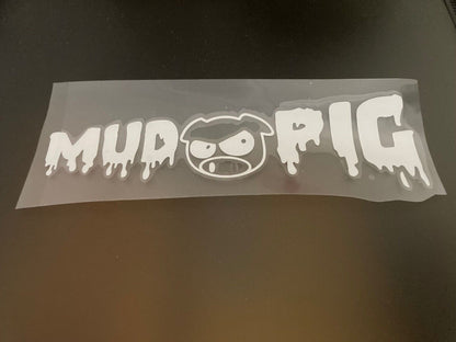 JDM FUNNY MUD PIG STICKER DECAL 4WD CAR WINDOW WINDSCREEN DRIFT TRUCK UTE 4X4