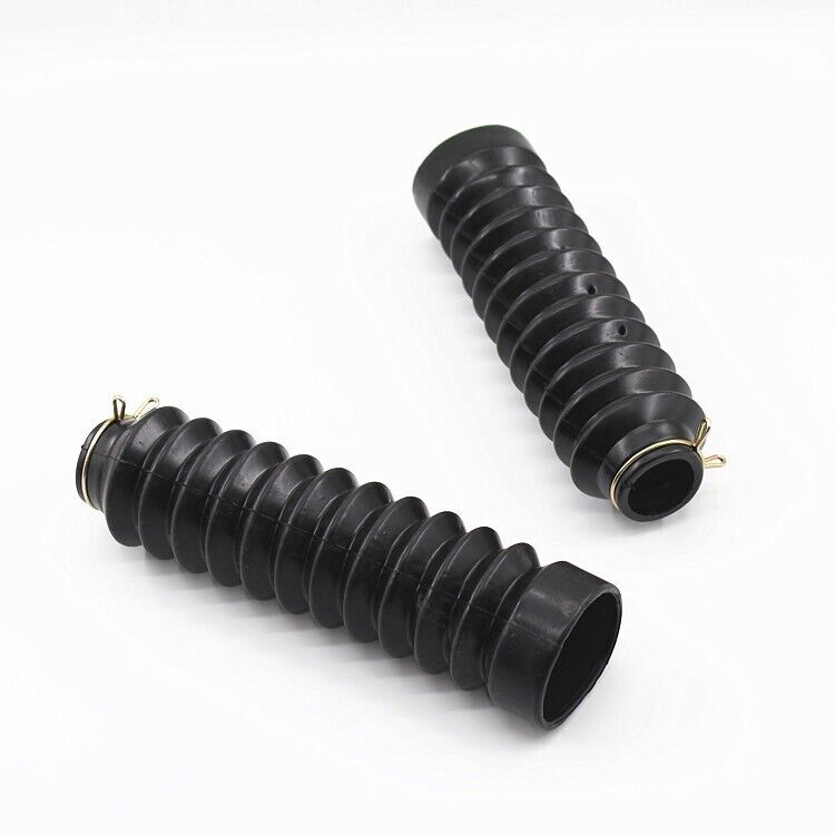 Pair Motorcycle Rubber Front Fork Gaiters Dust Cover Gators Boots Dirt PIT Bike