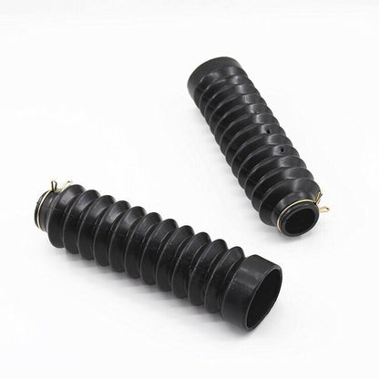 Pair Motorcycle Rubber Front Fork Gaiters Dust Cover Gators Boots Dirt PIT Bike