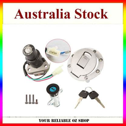 Ignition Key Switch Lock Seat Fuel Cap For Yamaha TZR125 TZM150 TZR150