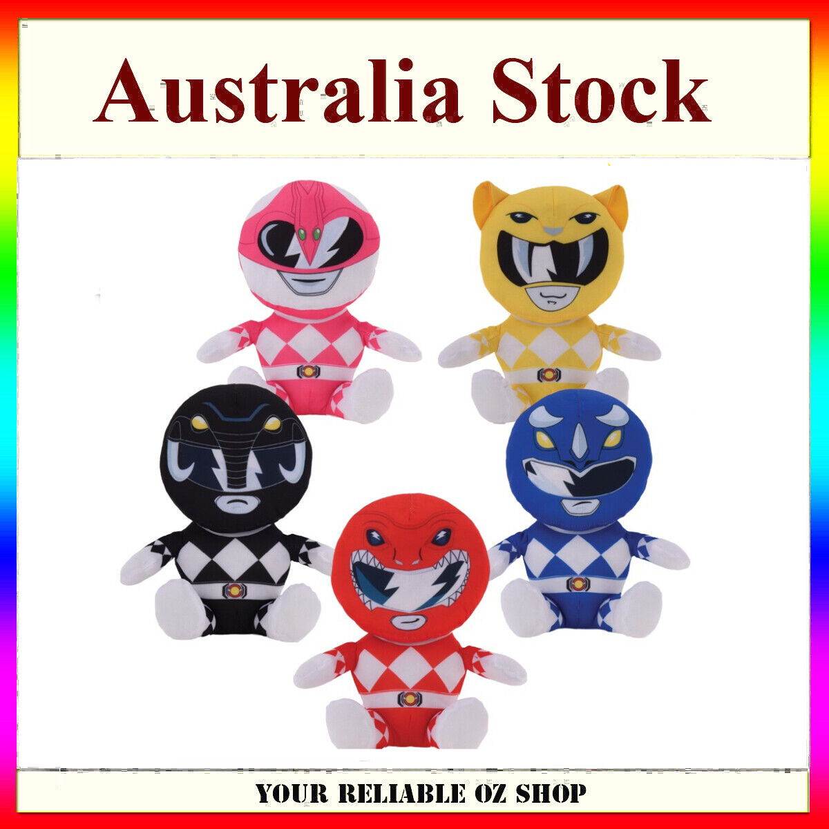 Licensed Brand New Saban's Power Ranger plush Soft Toy Gift 18cm