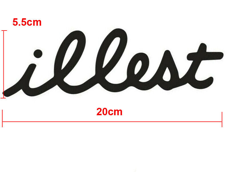 ILLEST FUNNY JDM WHITE BLACK STICKER DECAL VINYL TURBO CAR BIKE WALL UTE DRIFT