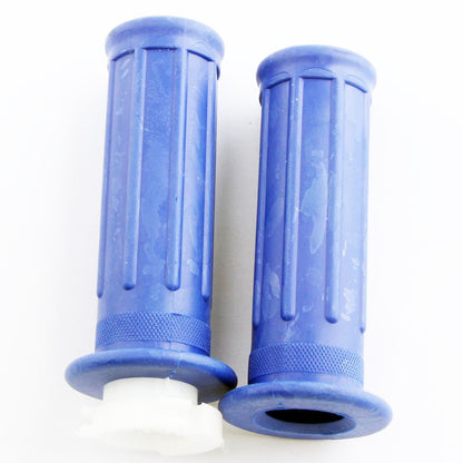 Blue Handle Bar Grips Twist Throttle For Yamaha TTR50 Suzuki JR50