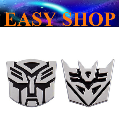 6cm 3D Transformer Autobot Decepticon Sticker Decal Car Caravan Emblem Bike