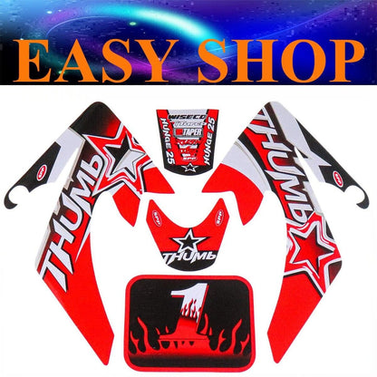 Red Sticker Decal Kit Fairing XR50 CRF 50cc 70cc 90cc 125cc Dirt Pit Pro Bike