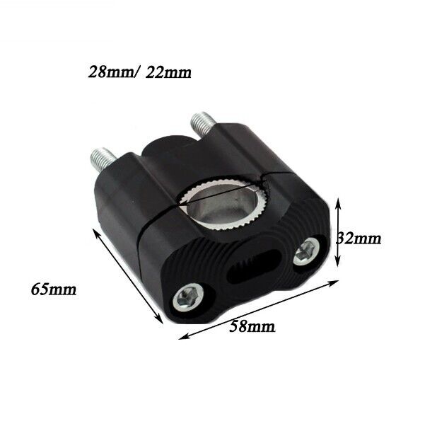 Universal 22mm 28mm CNC Aluminum Handlebar Riser Clamps Motorcycle Dirt Bike