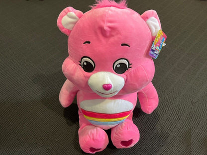 New Licensed 40cm Care Bears Unlock The Magic Plush Soft Toy Cheer Bear Pink