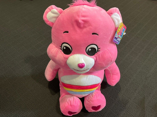 New Licensed 40cm Care Bears Unlock The Magic Plush Soft Toy Cheer Bear Pink