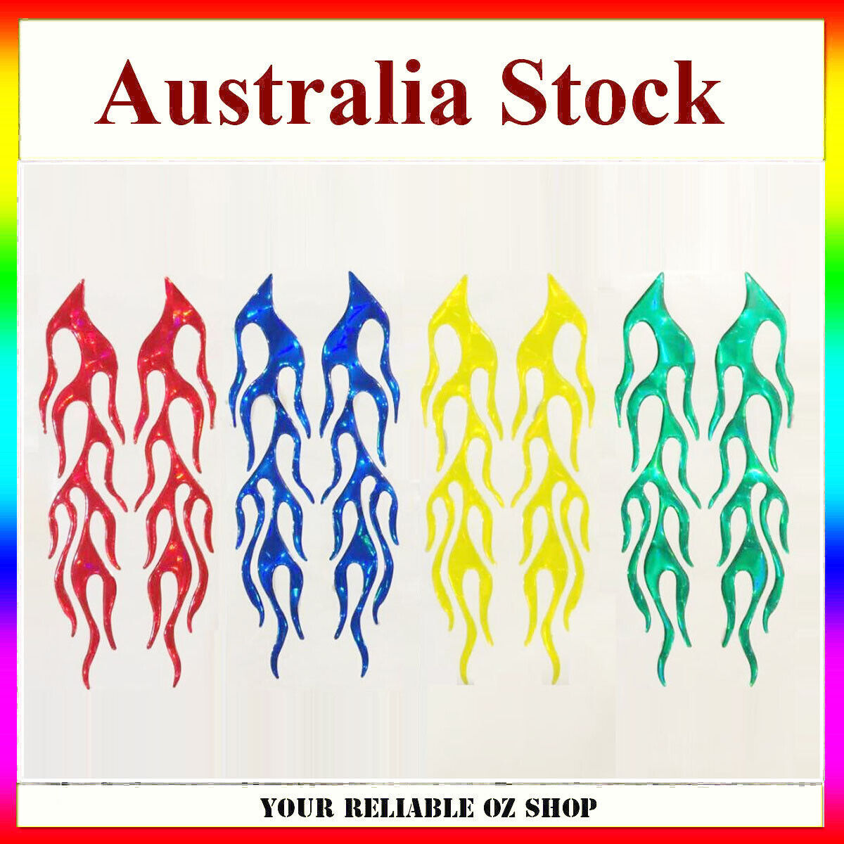3D Reflective Fire Flame Sticker Decal Car Truck Caravan Camper Trailer Bike Ute