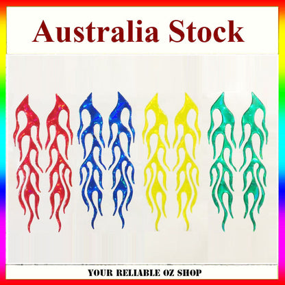 3D Reflective Fire Flame Sticker Decal Car Truck Caravan Camper Trailer Bike Ute
