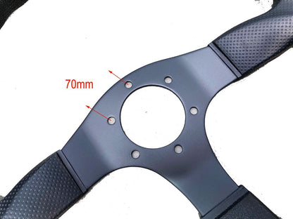 14'' 35cm steering wheel 6 stud traditional Circle For Racing buggy Race Go kart