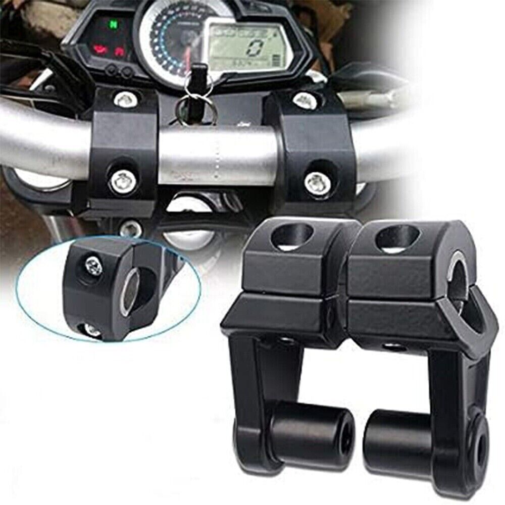 2pcs Universal 28MM 22MM Motorcycle HandleBar Handle Fat Bar Mount Clamps Riser