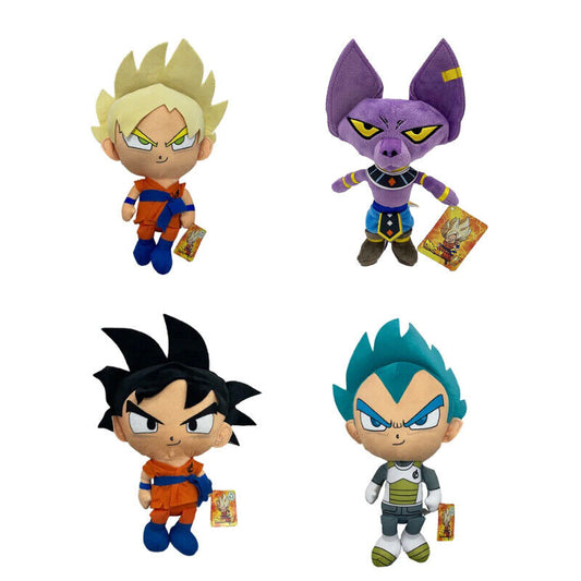Licensed New Dragon Ball Z Super Plush Toy Son Goku Super Saiyan Beerus Vegeta
