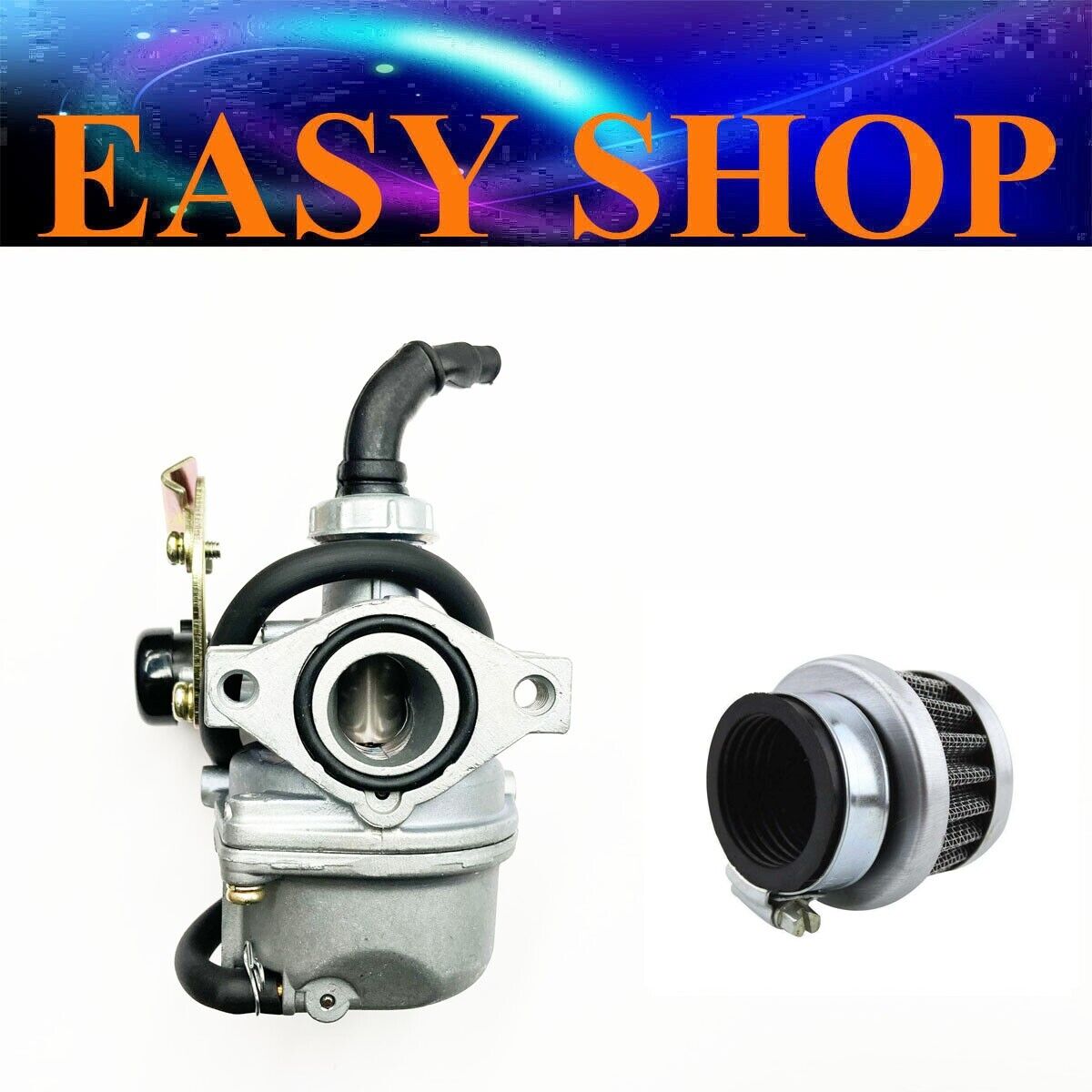 PZ19mm Cable Choke Carby + 35mm Air Filter Cleaner 50cc 70cc 90cc Quad ATV Bike