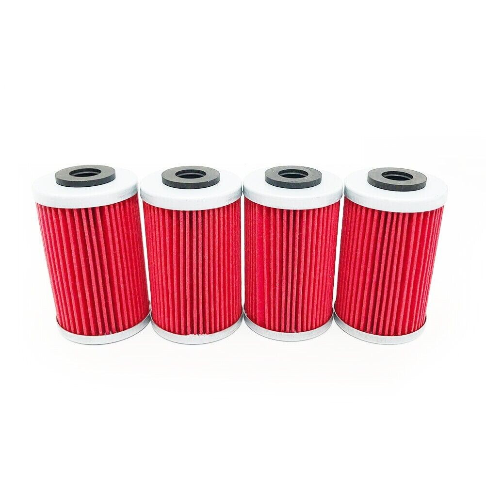 4Pc Oil Filters For KTM SXF250 SXF450 XCF250 XCF450 XCFW250 XCW450 XCW500 EXC500