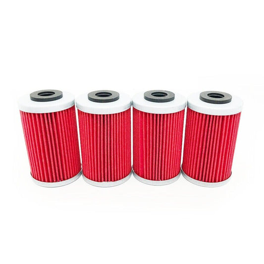 4Pc Oil Filters For KTM SXF250 SXF450 XCF250 XCF450 XCFW250 XCW450 XCW500 EXC500