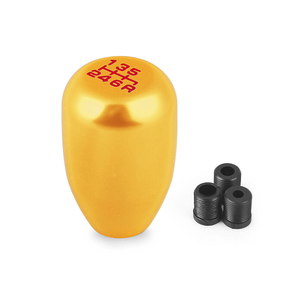 6 Speed Car Manual Gear Knob Stick Shift Shifter Lever Aluminum Gold Red Black