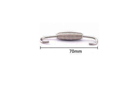 2Pcs Exhaust Front Middle Link Pipe Spring Hooks Stainless Steel Motorcycle Bike