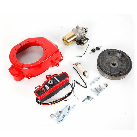 Electric Start Kit Starter Flywheel Switch For Honda GX160 GX200 6.5HP Engine