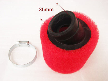 2x 34MM 35MM 36MM BENT AIR FILTER FOAM CLEANER 50cc 90 110cc 125cc ATV QUAD BIKE