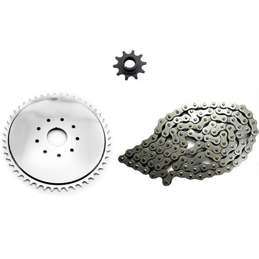 10T 48T Front Rear Sprocket Cog 415 Chain 66/80cc Motorised Motorized Push Bike