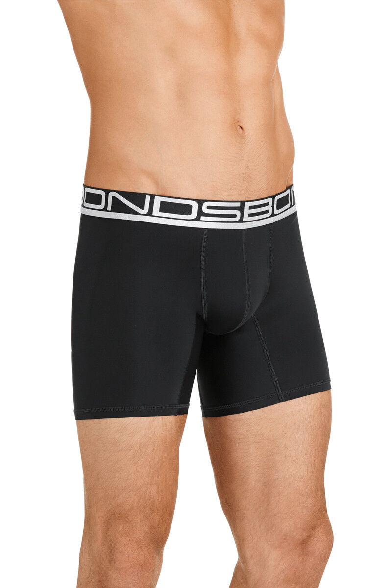 Authentic Bonds Mens Active Quick Dry Quickdry Mid Length Trunk Underwear Brief