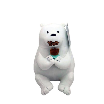 Brand New Licensed We Bare Bears Panda Ice Bear Grizzly Plush Soft Toy 25cm